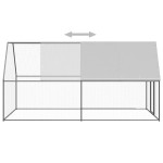 vidaXL Coteț de exterior pentru păsări, 2x4x2 m, oțel zincat vidaXL Coteț de exterior pentru păsări, 2x4x2 m, oțel zincat
