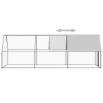 vidaXL Coteț de exterior pentru păsări, 2x6x2 m, oțel zincat vidaXL Coteț de exterior pentru păsări, 2x6x2 m, oțel zincat