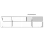 vidaXL Coteț de exterior pentru păsări, 2x8x2 m, oțel zincat vidaXL Coteț de exterior pentru păsări, 2x8x2 m, oțel zincat