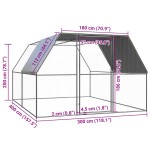 vidaXL Coteț de păsări pentru exterior, 3x4x2 m, oțel zincat vidaXL Coteț de păsări pentru exterior, 3x4x2 m, oțel zincat