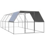 vidaXL Coteț de păsări pentru exterior, 3x8x2 m, oțel zincat vidaXL Coteț de păsări pentru exterior, 3x8x2 m, oțel zincat