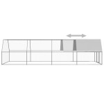 vidaXL Coteț de păsări pentru exterior, 3x8x2 m, oțel zincat vidaXL Coteț de păsări pentru exterior, 3x8x2 m, oțel zincat