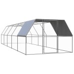 vidaXL Coteț de păsări pentru exterior, 3x10x2 m, oțel zincat vidaXL Coteț de păsări pentru exterior, 3x10x2 m, oțel zincat