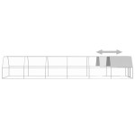 vidaXL Coteț de păsări pentru exterior, 3x12x2 m, oțel zincat