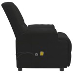 vidaXL Fotoliu de masaj cu ridicare, negru, piele întoarsă ecologică
