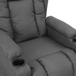 vidaXL Fotoliu cu ridicare, gri deschis, textil vidaXL Fotoliu cu ridicare, gri deschis, textil