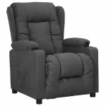vidaXL Fotoliu cu ridicare, gri închis, textil vidaXL Fotoliu cu ridicare, gri închis, textil