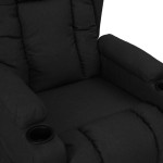 vidaXL Fotoliu cu ridicare, negru, material textil