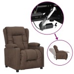 vidaXL Fotoliu cu ridicare, gri taupe, material textil vidaXL Fotoliu cu ridicare, gri taupe, material textil