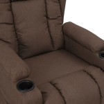 vidaXL Fotoliu cu ridicare, gri taupe, material textil vidaXL Fotoliu cu ridicare, gri taupe, material textil