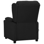 vidaXL Fotoliu de masaj cu ridicare, negru, material textil vidaXL Fotoliu de masaj cu ridicare, negru, material textil