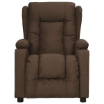 vidaXL Fotoliu de masaj cu ridicare, maro, material textil vidaXL Fotoliu de masaj cu ridicare, maro, material textil