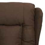 vidaXL Fotoliu de masaj cu ridicare, maro, material textil vidaXL Fotoliu de masaj cu ridicare, maro, material textil