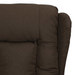 vidaXL Fotoliu de masaj cu ridicare, maro închis, material textil vidaXL Fotoliu de masaj cu ridicare, maro închis, material textil