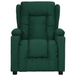 vidaXL Fotoliu de masaj cu ridicare, verde închis, material textil vidaXL Fotoliu de masaj cu ridicare, verde închis, material textil