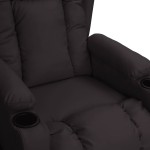 vidaXL Fotoliu cu ridicare, negru, piele ecologică