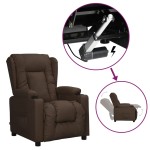 vidaXL Fotoliu cu ridicare pe verticală, maro, piele ecologică vidaXL Fotoliu cu ridicare pe verticală, maro, piele ecologică