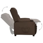 vidaXL Fotoliu cu ridicare pe verticală, maro, piele ecologică vidaXL Fotoliu cu ridicare pe verticală, maro, piele ecologică