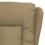 vidaXL Fotoliu cu ridicare pe verticală, cappuccino, piele ecologică vidaXL Fotoliu cu ridicare pe verticală, cappuccino, piele ecologică
