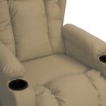vidaXL Fotoliu cu ridicare pe verticală, cappuccino, piele ecologică vidaXL Fotoliu cu ridicare pe verticală, cappuccino, piele ecologică