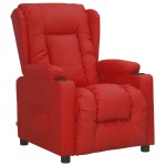 vidaXL Fotoliu cu ridicare pe verticală, roșu vin, piele ecologică vidaXL Fotoliu cu ridicare pe verticală, roșu vin, piele ecologică
