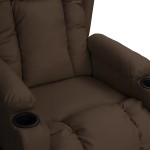 vidaXL Fotoliu de masaj cu ridicare, maro, piele ecologică vidaXL Fotoliu de masaj cu ridicare, maro, piele ecologică