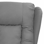 vidaXL Fotoliu de masaj cu ridicare, gri, piele ecologică vidaXL Fotoliu de masaj cu ridicare, gri, piele ecologică