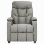vidaXL Fotoliu cu ridicare, gri deschis, textil vidaXL Fotoliu cu ridicare, gri deschis, textil