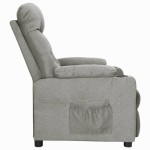 vidaXL Fotoliu cu ridicare, gri deschis, textil vidaXL Fotoliu cu ridicare, gri deschis, textil