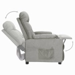 vidaXL Fotoliu cu ridicare, gri deschis, textil vidaXL Fotoliu cu ridicare, gri deschis, textil