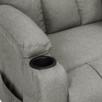 vidaXL Fotoliu cu ridicare, gri deschis, textil vidaXL Fotoliu cu ridicare, gri deschis, textil