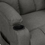 vidaXL Fotoliu cu ridicare, gri închis, textil