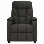 vidaXL Fotoliu de masaj cu ridicare, negru, material textil vidaXL Fotoliu de masaj cu ridicare, negru, material textil