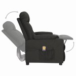 vidaXL Fotoliu de masaj cu ridicare, negru, material textil vidaXL Fotoliu de masaj cu ridicare, negru, material textil