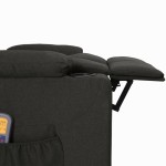 vidaXL Fotoliu de masaj cu ridicare, negru, material textil vidaXL Fotoliu de masaj cu ridicare, negru, material textil