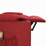 vidaXL Fotoliu de masaj cu ridicare, roșu vin, material textil vidaXL Fotoliu de masaj cu ridicare, roșu vin, material textil