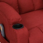 vidaXL Fotoliu de masaj cu ridicare, roșu vin, material textil vidaXL Fotoliu de masaj cu ridicare, roșu vin, material textil