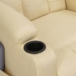 vidaXL Fotoliu de masaj cu ridicare, crem, material textil vidaXL Fotoliu de masaj cu ridicare, crem, material textil