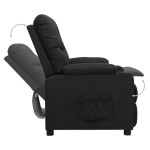 vidaXL Fotoliu cu ridicare, negru, material textil vidaXL Fotoliu cu ridicare, negru, material textil