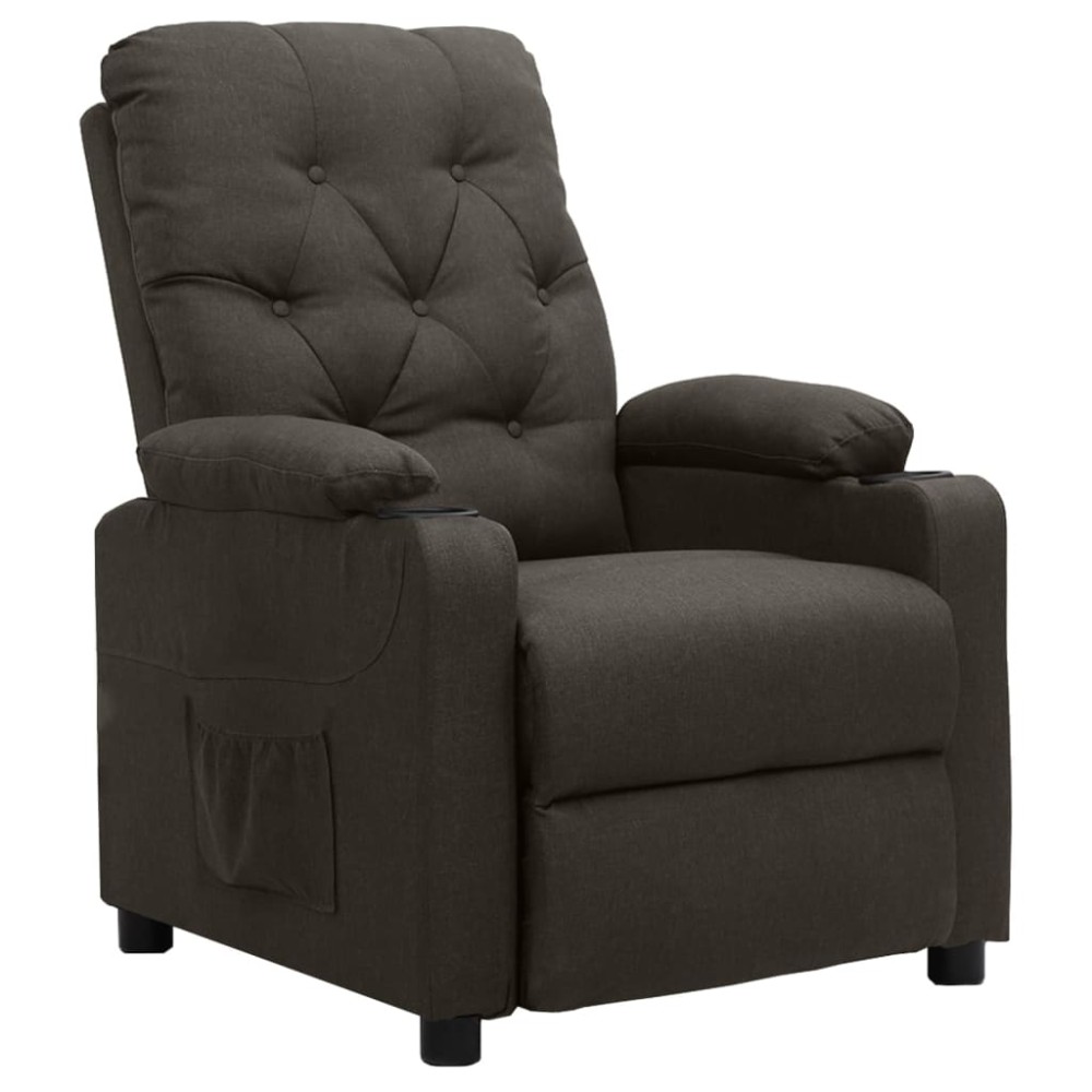 vidaXL Fotoliu cu ridicare, gri taupe, material textil