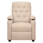 vidaXL Fotoliu cu ridicare, crem, material textil vidaXL Fotoliu cu ridicare, crem, material textil