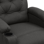 vidaXL Fotoliu de masaj cu ridicare, gri închis, textil vidaXL Fotoliu de masaj cu ridicare, gri închis, textil