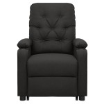 vidaXL Fotoliu de masaj cu ridicare, negru, material textil vidaXL Fotoliu de masaj cu ridicare, negru, material textil