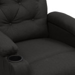 vidaXL Fotoliu de masaj cu ridicare, negru, material textil vidaXL Fotoliu de masaj cu ridicare, negru, material textil