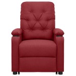 vidaXL Fotoliu de masaj cu ridicare, roșu vin, material textil vidaXL Fotoliu de masaj cu ridicare, roșu vin, material textil
