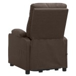 vidaXL Fotoliu de masaj cu ridicare, maro, material textil vidaXL Fotoliu de masaj cu ridicare, maro, material textil
