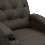 vidaXL Fotoliu de masaj cu ridicare, gri taupe, material textil vidaXL Fotoliu de masaj cu ridicare, gri taupe, material textil
