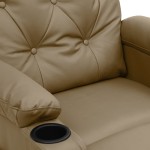 vidaXL Fotoliu cu ridicare pe verticală, cappuccino, piele ecologică