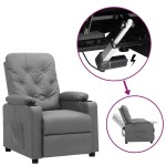 vidaXL Fotoliu cu ridicare, gri, piele ecologică vidaXL Fotoliu cu ridicare, gri, piele ecologică