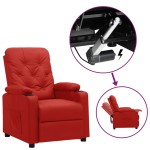 vidaXL Fotoliu cu ridicare pe verticală, roșu vin, piele ecologică vidaXL Fotoliu cu ridicare pe verticală, roșu vin, piele ecologică